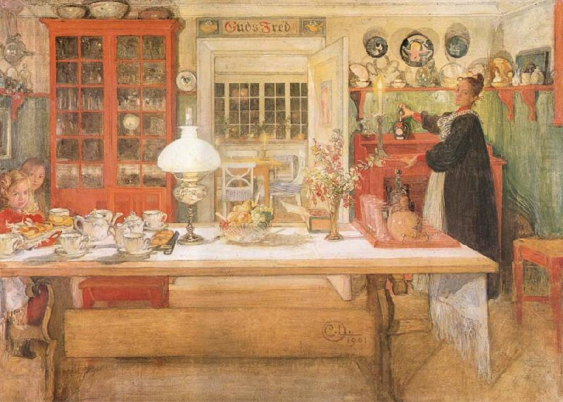 Carl Larsson Just a Sip china oil painting image